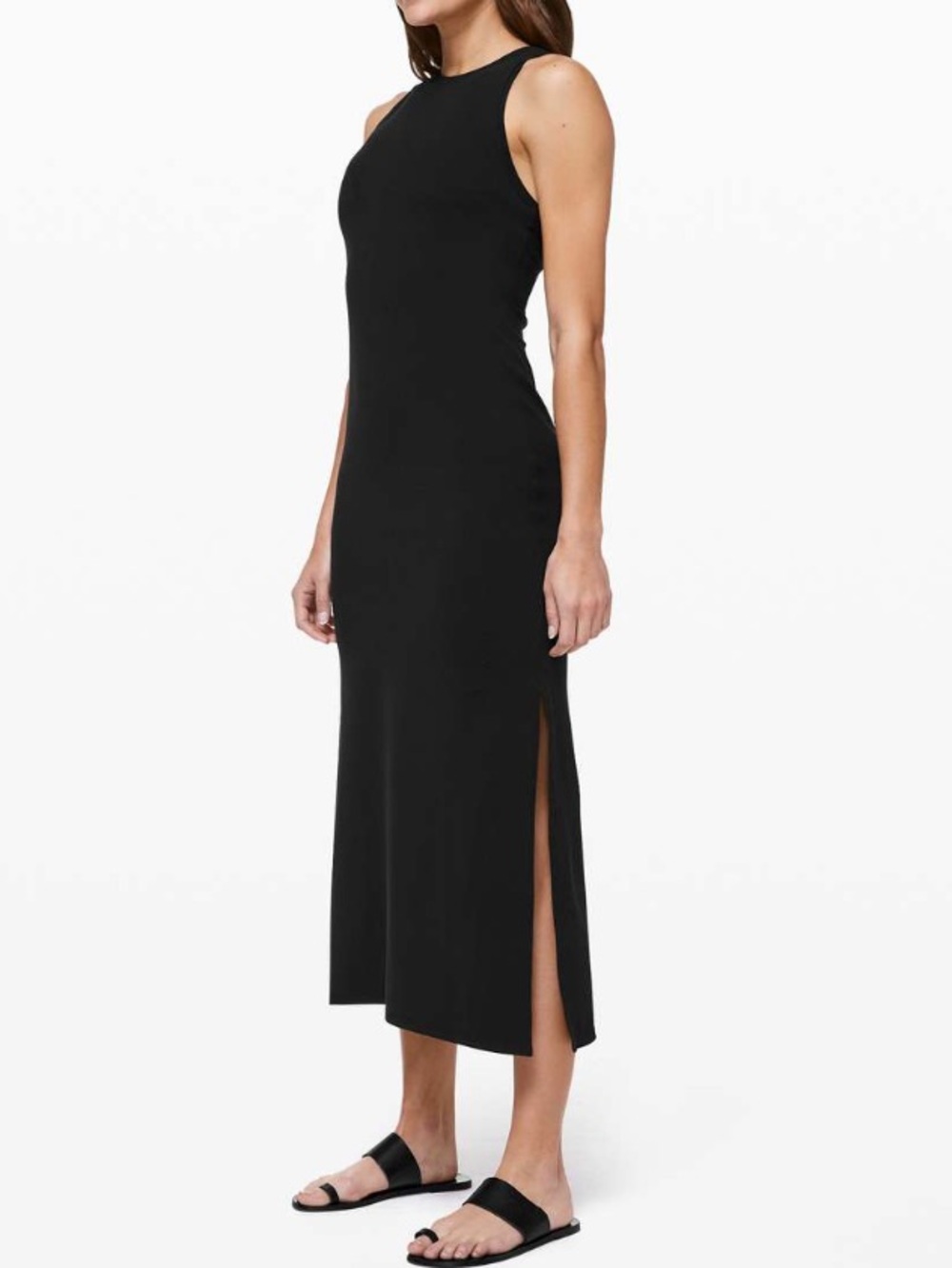 lululemon athletica Black Get Going Dress with Side Slit